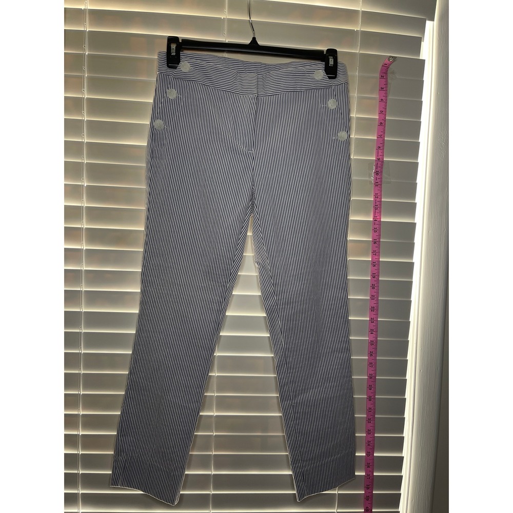 Adrienne Vittadini blue white pants size 8 (G6)